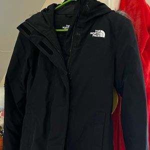XS north face jacket- black- great condition